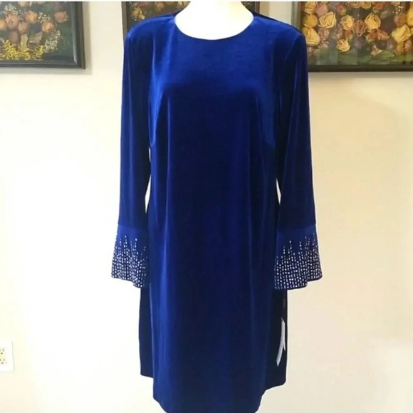 Calvin Klein Velvet Dress - Picture 1 of 16